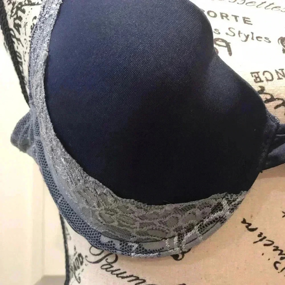 Izod 38C Navy Blue Lace Push Up Bra  Padded and Underwired - Picture 3 of 6